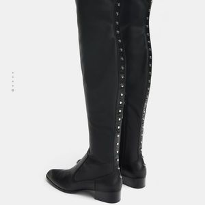 Zara Size 6 studded knee high boots